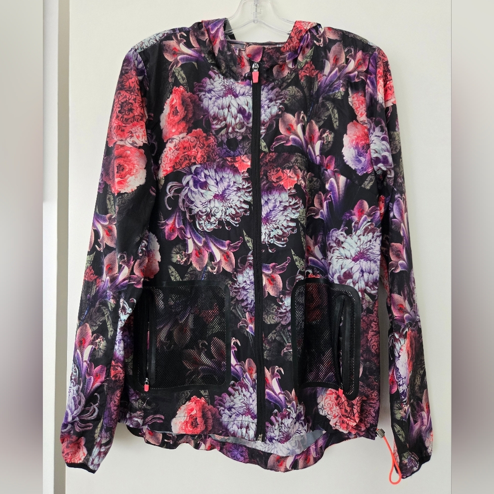 Nanette Lepore Vibrant Floral Lightweight Outdoor Jacket Medium